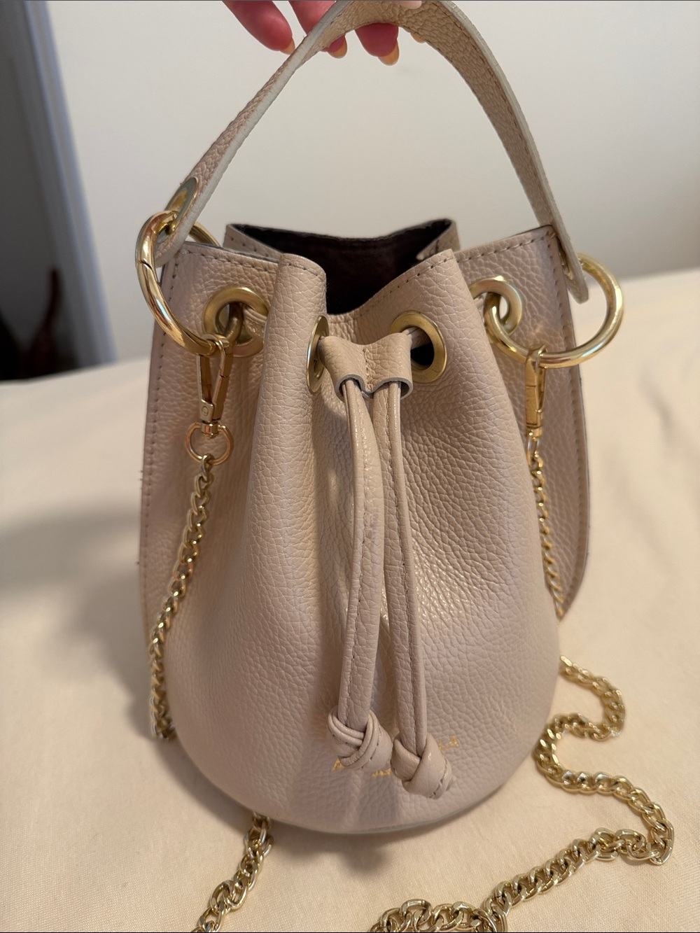 Anna Paola Small Drawstring Bucket Bag